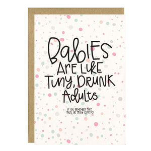 "Tiny Drunk Adults" Greeting Card - Crunch Natural Parenting is where to buy
