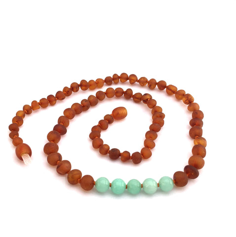 Amber and Amazonite Necklace - Crunch Natural Parenting is where to buy