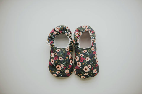 Fable Floral Organic Baby Moccs, by Weepereas - Crunch Natural Parenting is where to buy