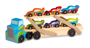 Mega Wooden Car Carrier - Crunch Natural Parenting is where to buy