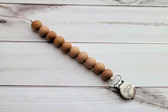 Beech Wood Pacifier Clip - Crunch Natural Parenting is where to buy