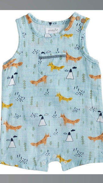 MudPie Muslin Fox Romper - Crunch Natural Parenting is where to buy