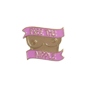 "Free The Nipple" in Caramel Enamel Pin - Crunch Natural Parenting is where to buy