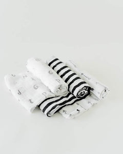 Little Unicorn Black and White- Cotton Swaddle Set - Crunch Natural Parenting is where to buy