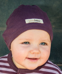 Organic Baby Hat - Eggplant - Crunch Natural Parenting is where to buy