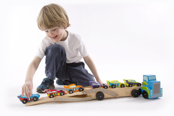 Mega Wooden Car Carrier - Crunch Natural Parenting is where to buy