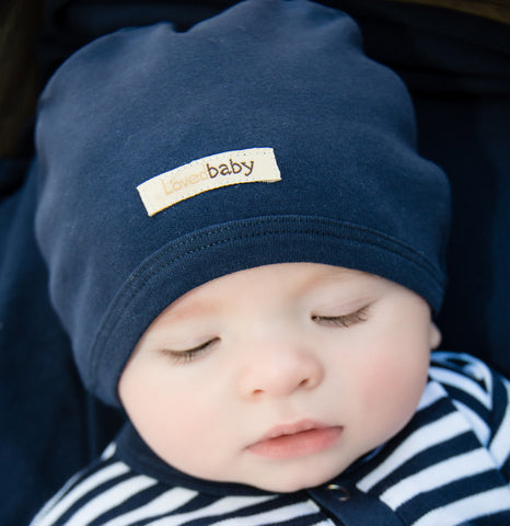 Organic Baby Hat - Navy - Crunch Natural Parenting is where to buy