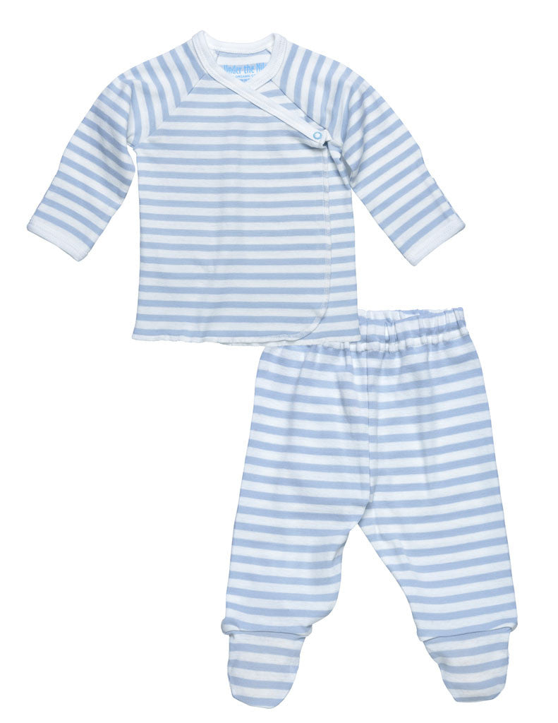 Under the Nile Newborn 2 Piece Outfit - Gray Stripes - Crunch Natural Parenting is where to buy